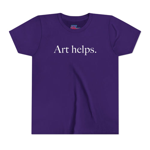 Art helps. Youth Short Sleeve Tee