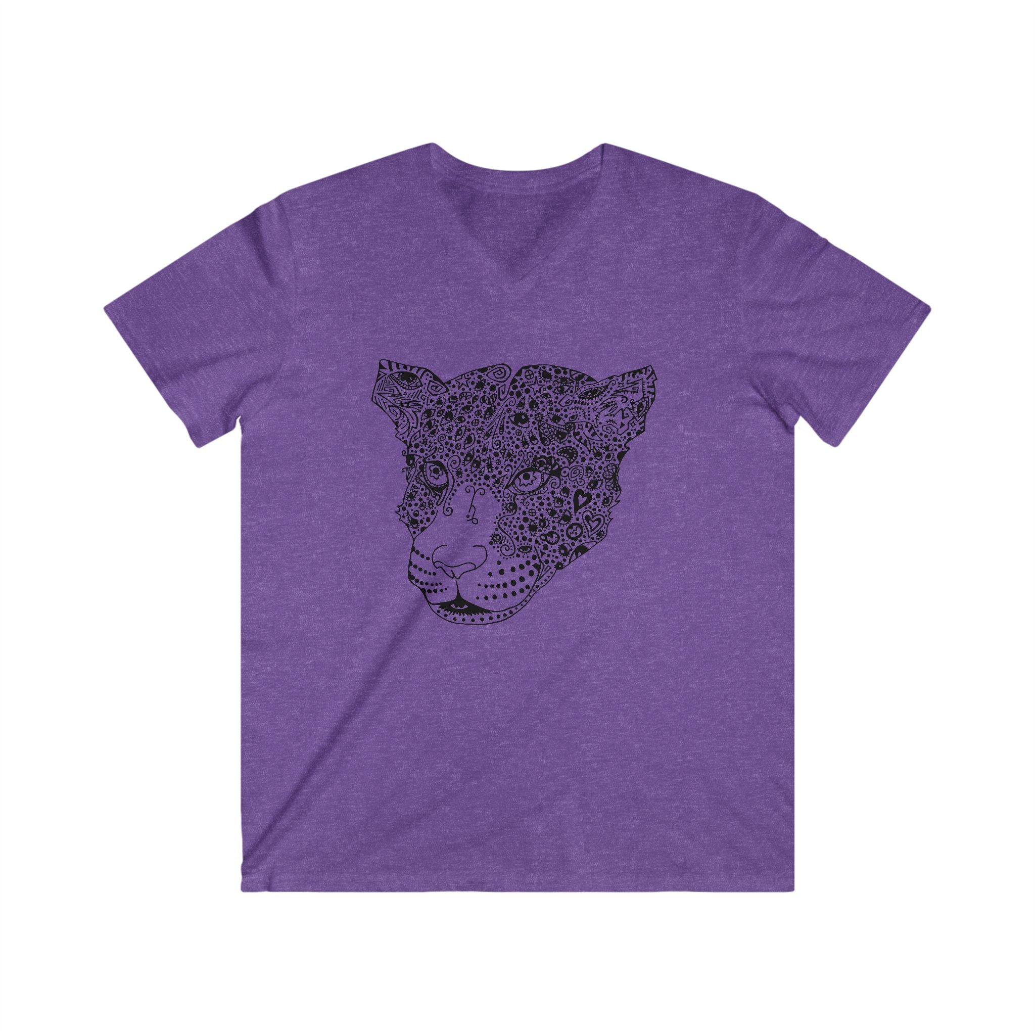 Leopard V-Neck Short Sleeve Tee
