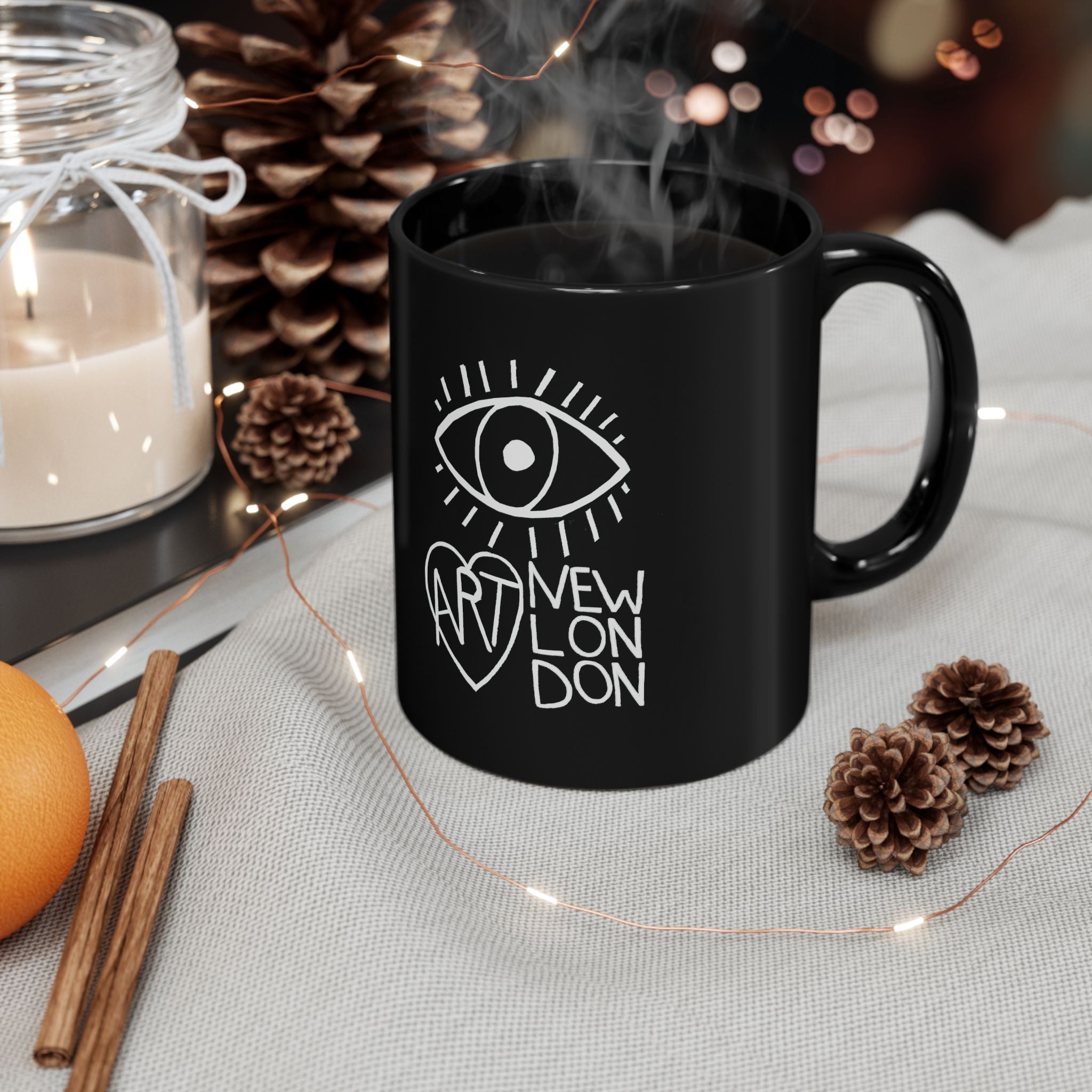 Eye Heart New London Black Mug