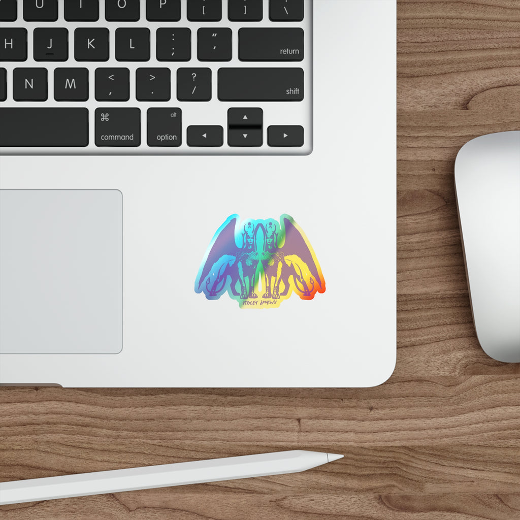 Violet Sphinx Twins Holographic Die-cut Stickers