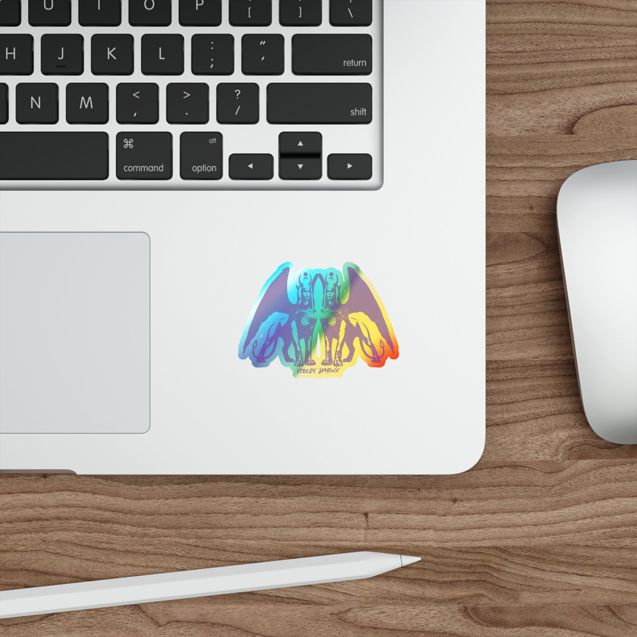 Violet Sphinx Twins Holographic Die-cut Stickers