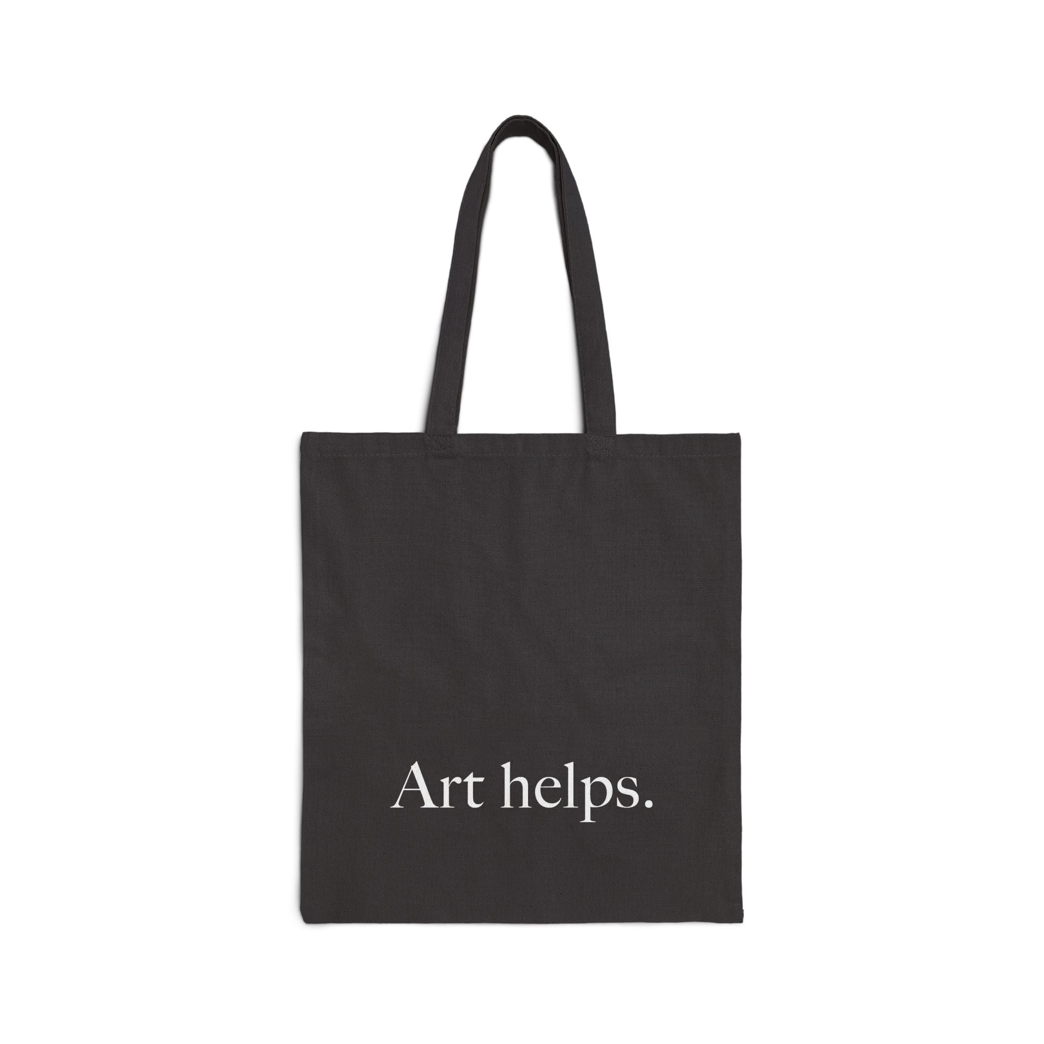Art helps. Cotton Canvas Tote Bag