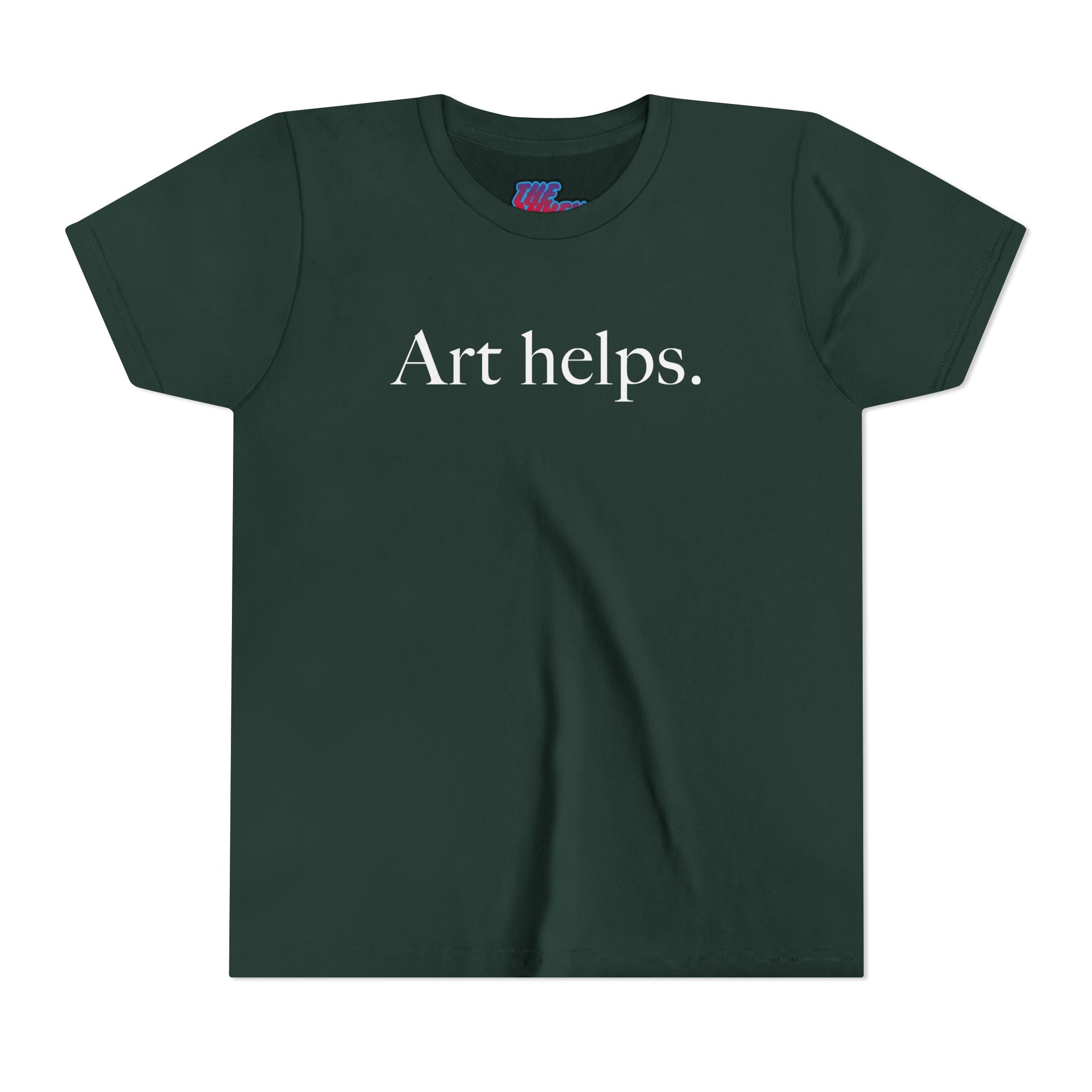 Art helps. Youth Short Sleeve Tee