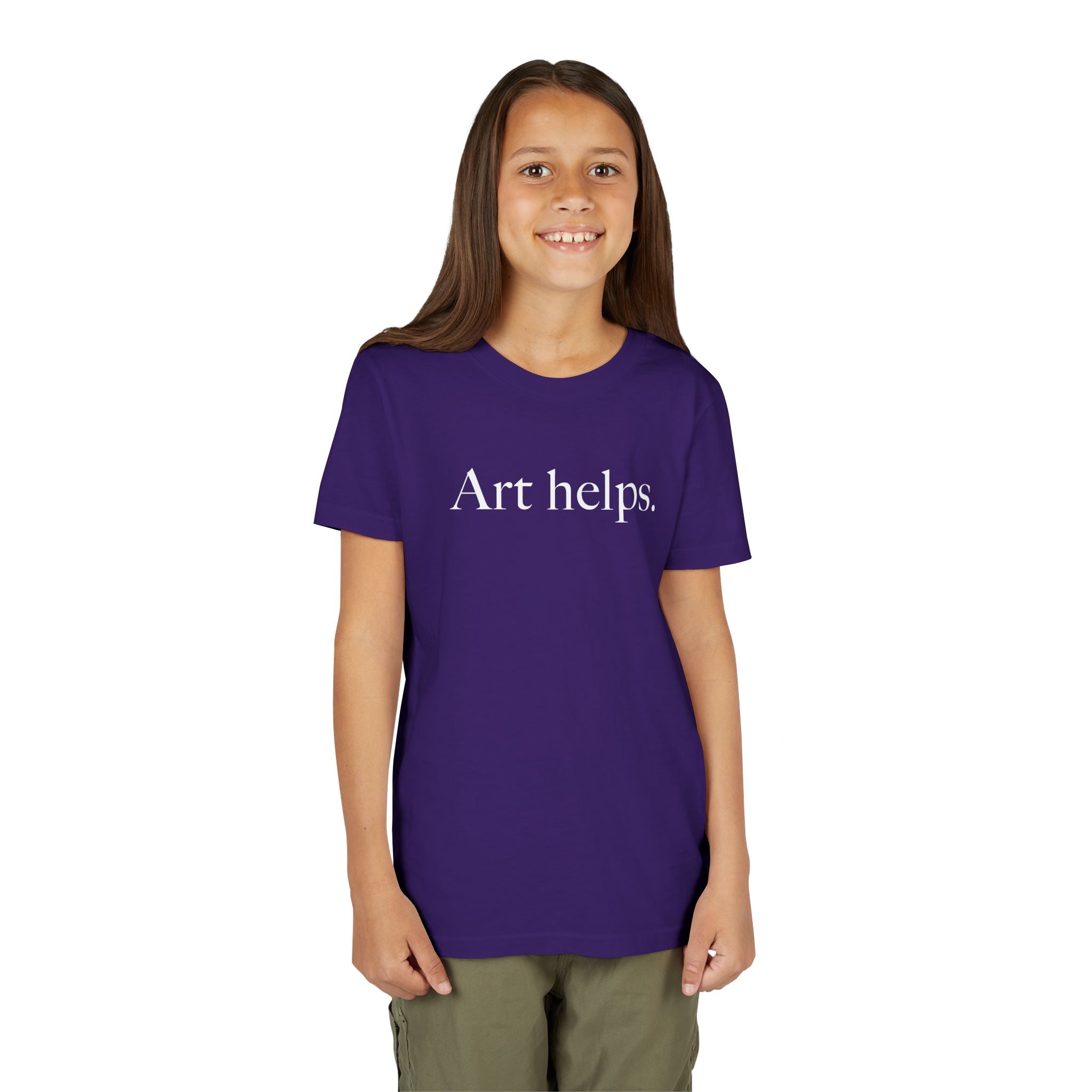 Art helps. Youth Short Sleeve Tee