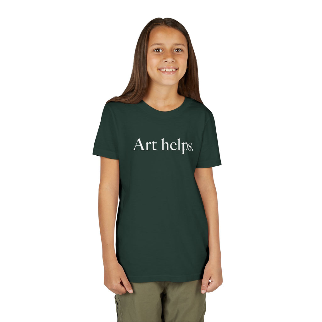 Art helps. Youth Short Sleeve Tee