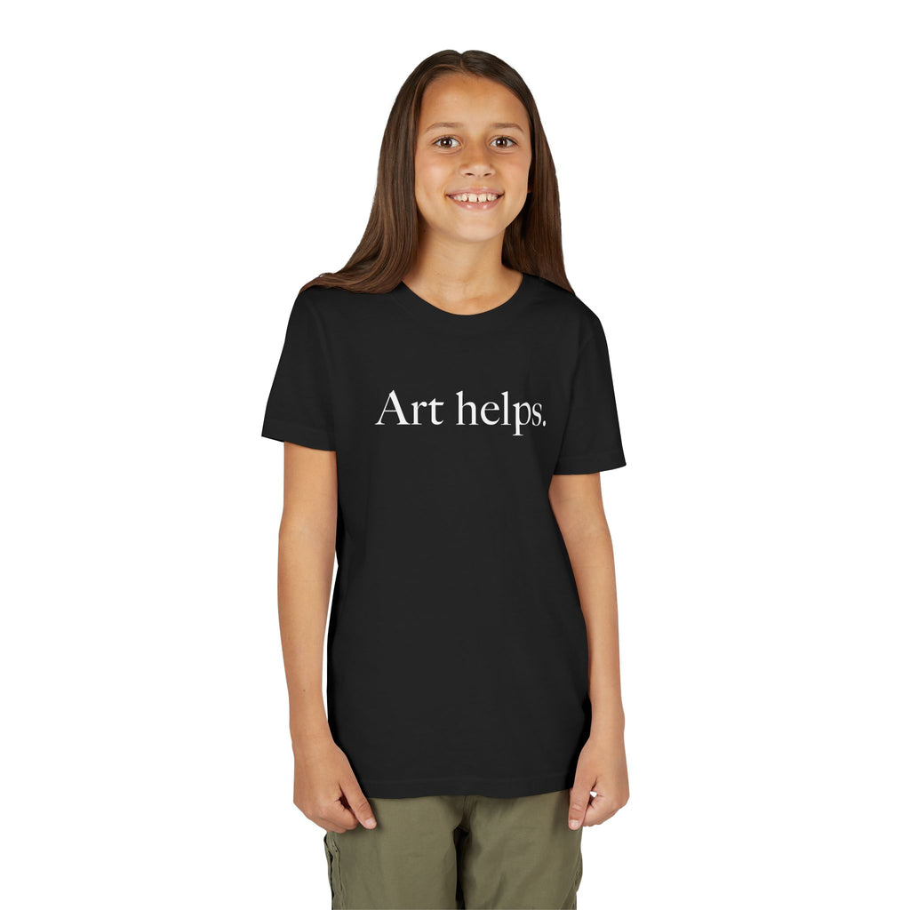 Art helps. Youth Short Sleeve Tee